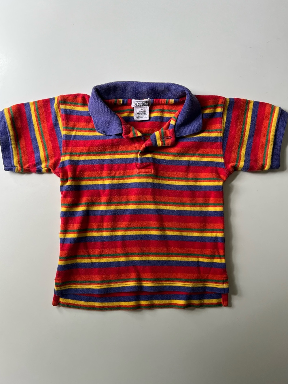 Vintage Baby Gap Rainbow Striped Polo